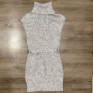 Turtleneck Sleeveless Sweater Dress